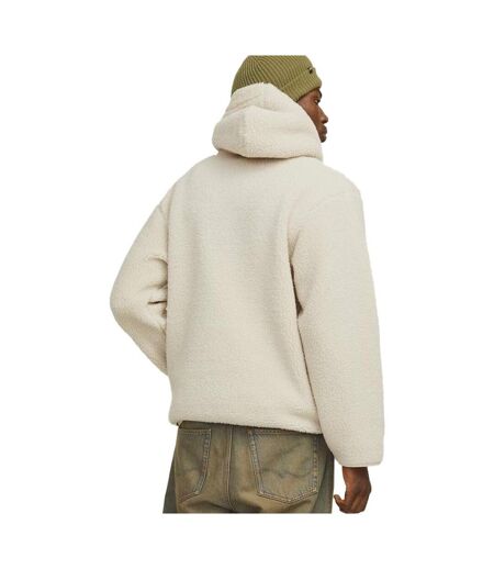 Sweat à capuche polaire ecru homme jack & jones frederiksberg - l