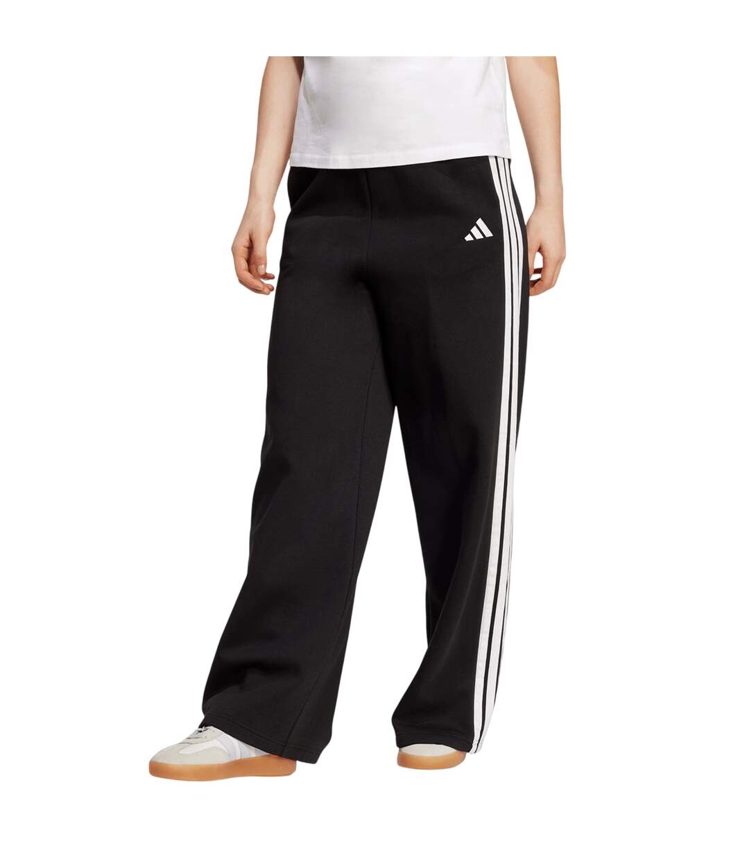 Pantalon De Jogging Motif/style 3 Rayures Essential Femme Noir Blanc Adidas-3