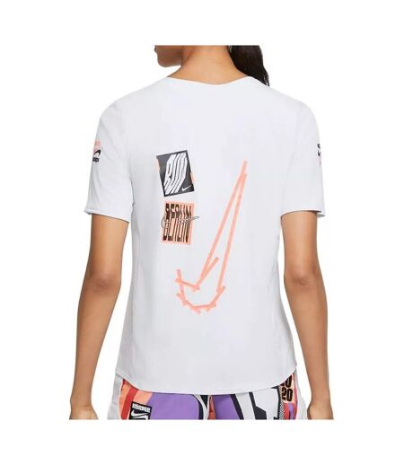 T-shirt de running Gris clair Femme Nike City Sleek