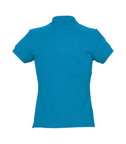 SOLS Womens/Ladies Passion Pique Short Sleeve Polo Shirt (Aqua) - UTPC317