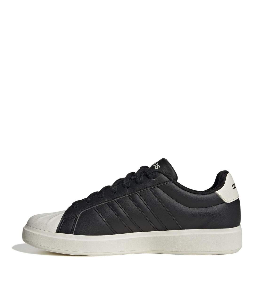 Mens Streettalk Low Lace Up Trainers Core Black White Adidas-2