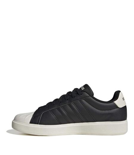 Mens Streettalk Low Lace Up Trainers Core Black White Adidas