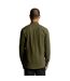 Chemise Unie Manches Longues À Boutons Homme Vert Kaki Lyle & Scott-3