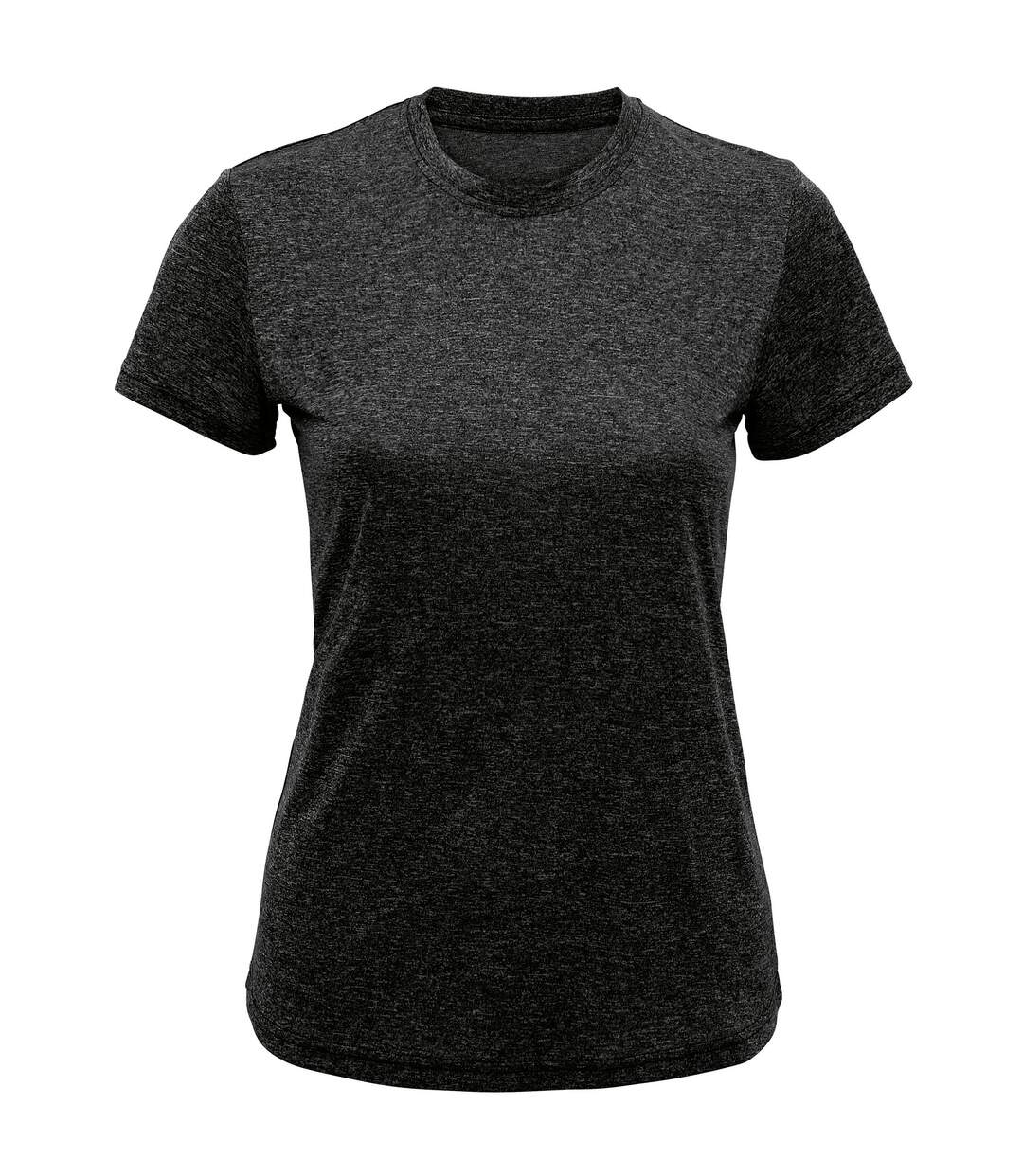 Womens/ladies melange t-shirt black melange TriDri