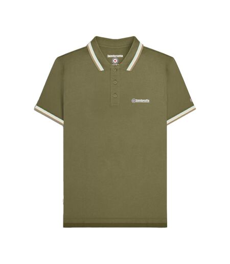 Polo Homme Vert Kaki Turquoise Pâle Argenté Marron Clair Lambretta