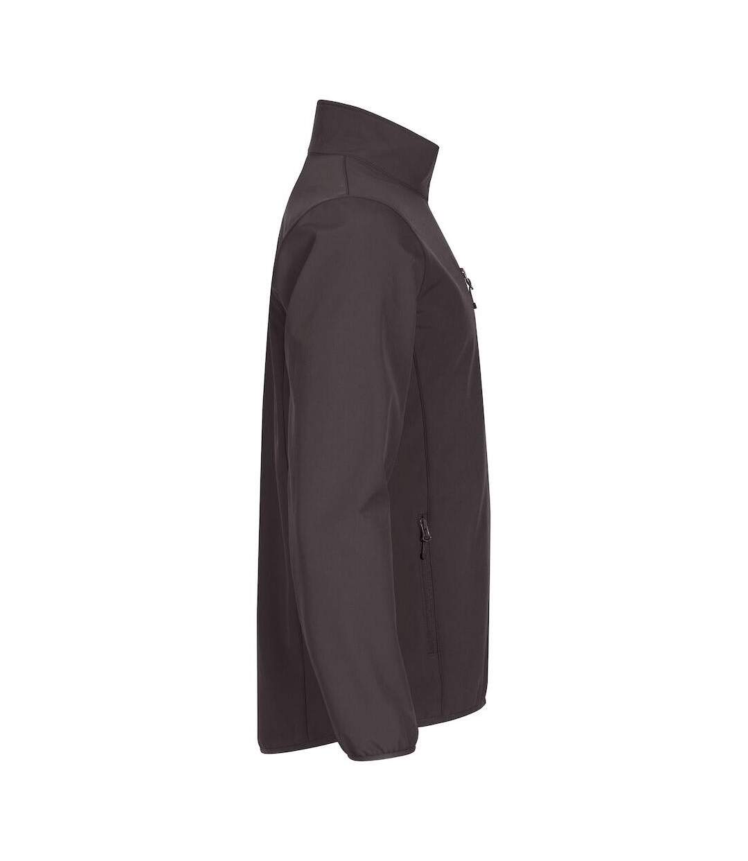 Mens Classic Soft Shell Jacket Dark Grey Clique-4