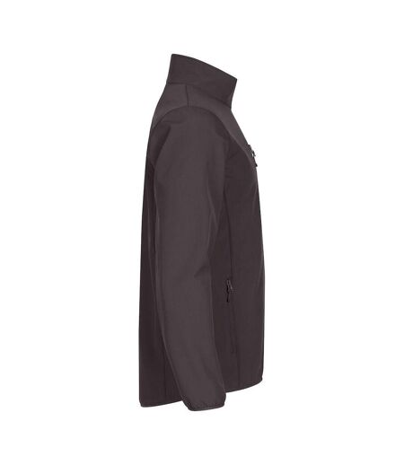 Mens Classic Soft Shell Jacket Dark Grey Clique