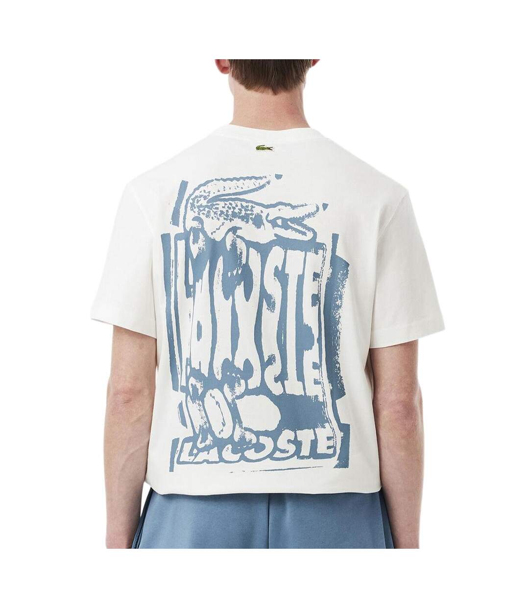 T-shirt écru homme lacoste classic fit-2