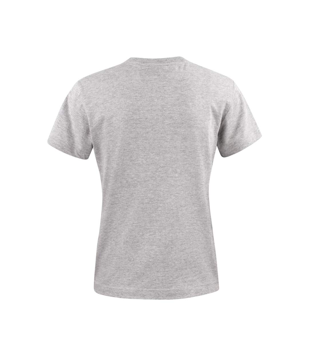 Womens/ladies Heavy T-shirt Grey Melange Printer-4