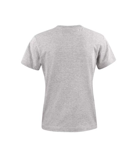 Womens/ladies Heavy T-shirt Grey Melange Printer