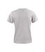 Womens/ladies Heavy T-shirt Grey Melange Printer-4