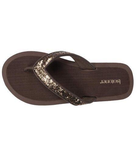 Isotoner Tongs femme très confortables, tiges larges