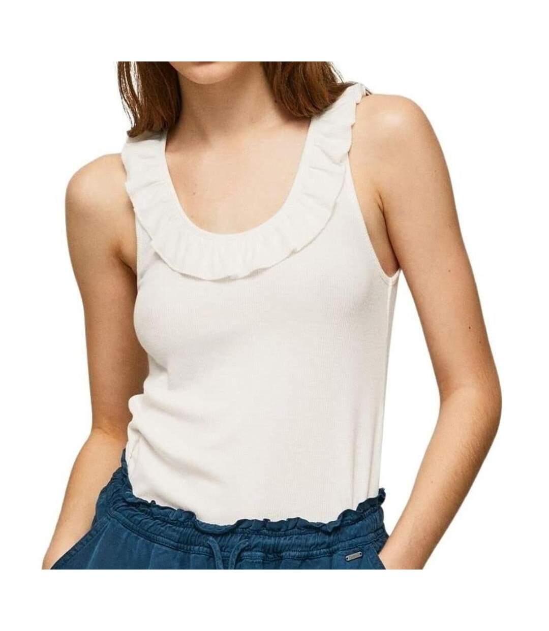 Débardeur Blanc Femme Pepe jeans Dorina - L