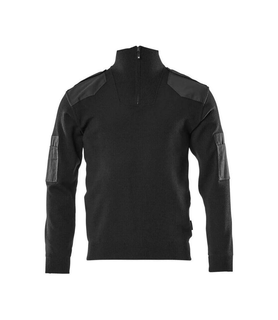 Mens Frontline Knitted Half Zip Jumper Black Mascot-1