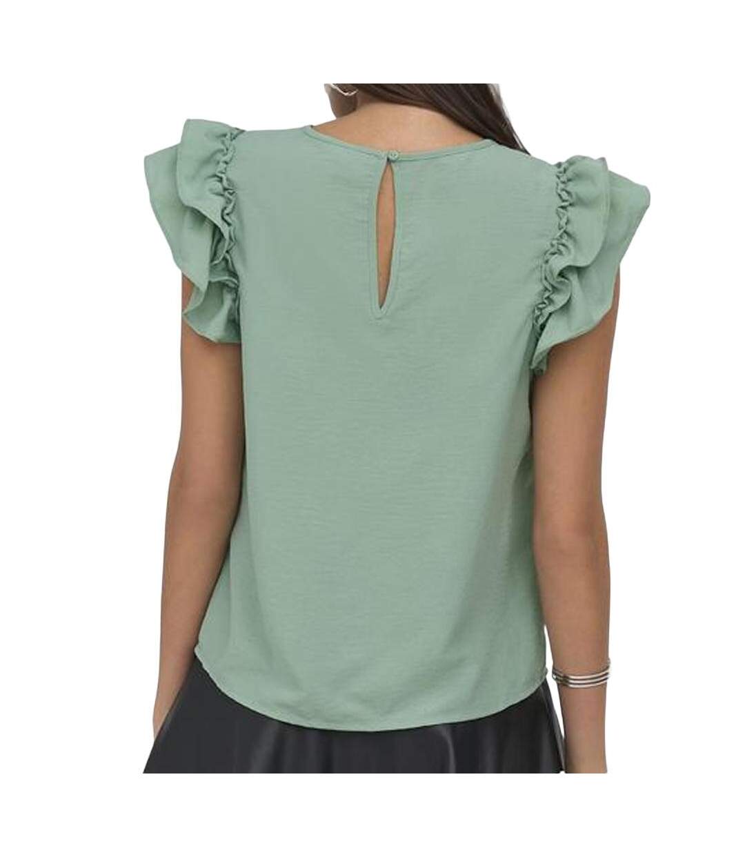 Blouse verte femme jdy trains-2