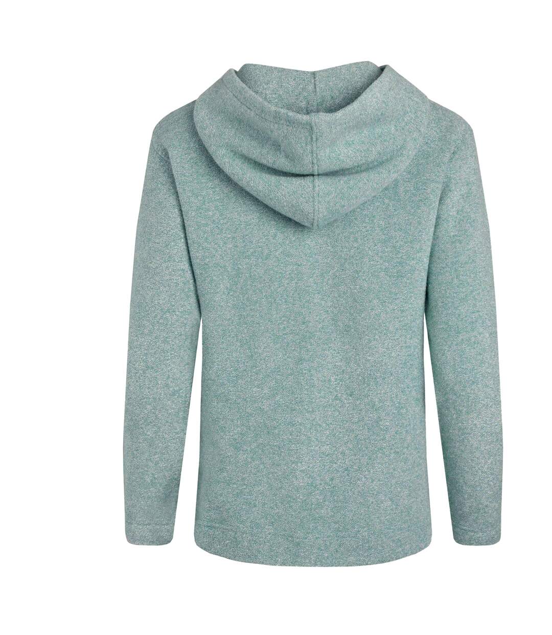 Womens/ladies alisa snow fleece quarter zip hoodie mineral blue marl Weird Fish-3