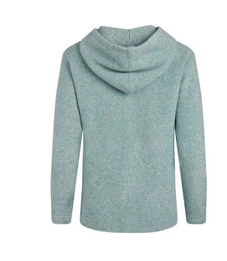 Womens/ladies alisa snow fleece quarter zip hoodie mineral blue marl Weird Fish