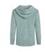 Womens/ladies alisa snow fleece quarter zip hoodie mineral blue marl Weird Fish-3