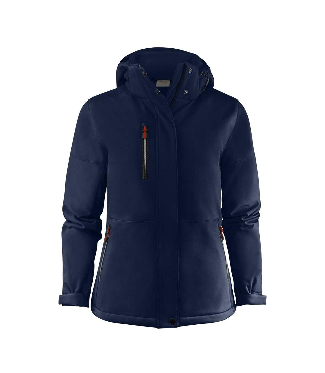 Womens/ladies Overlanding Soft Shell Jacket Dark Navy Printer-1