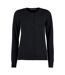 Kustom Kit Womens Round Neck Cardigan / Ladies Knitwear (Black) - UTBC2686