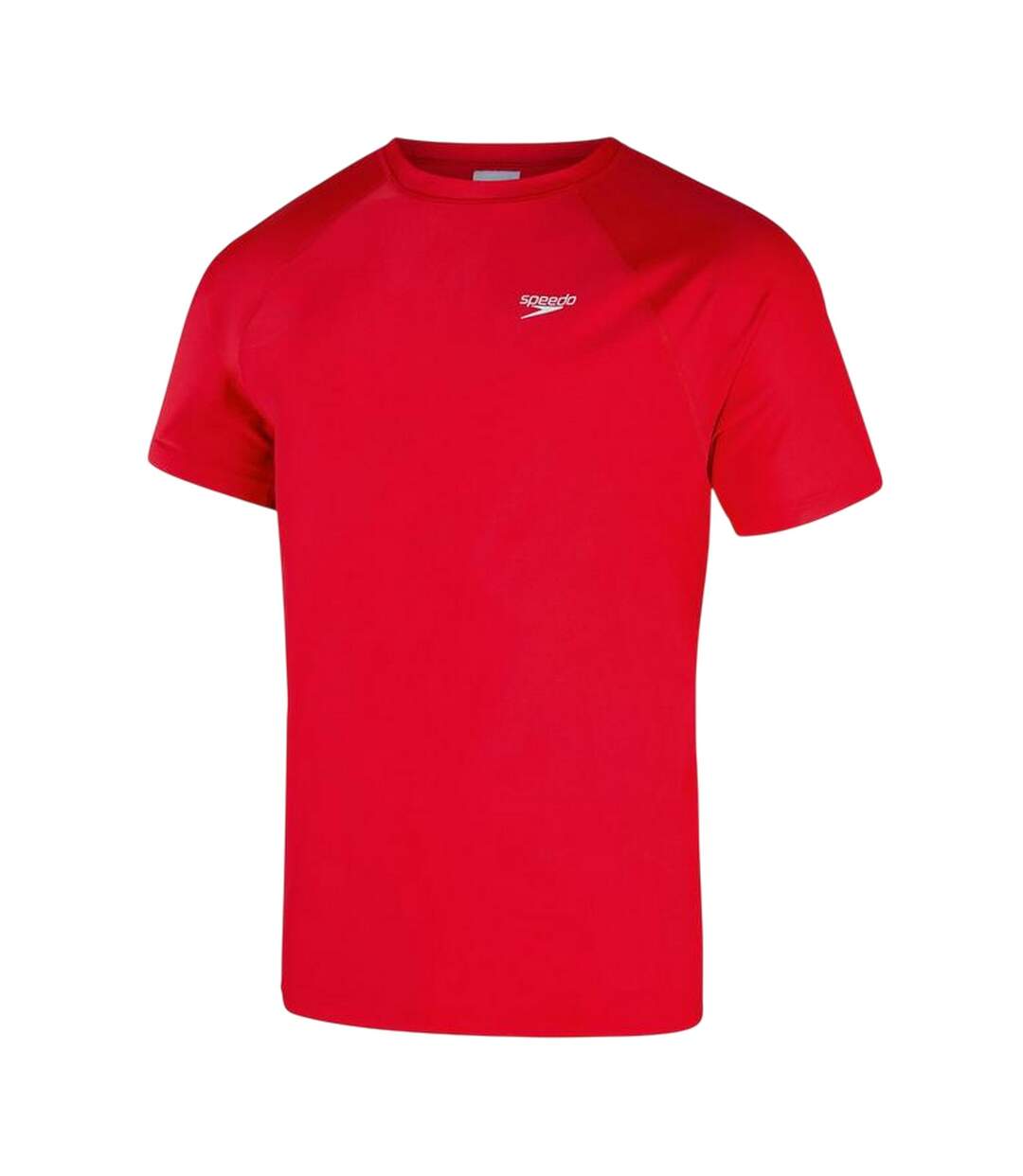 T-shirt Uni Manches Courtes En Coton Homme Rouge Speedo-2
