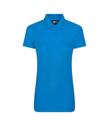 Womens/ladies polo shirt sapphire blue PRO RTX