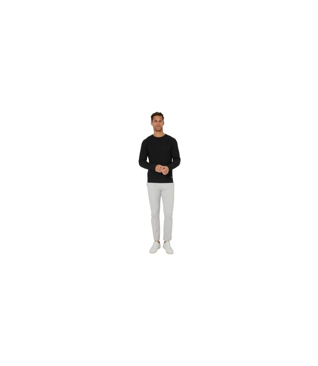 Pull Motif/style Logo Staleyhall Homme Noir Threadbare-1