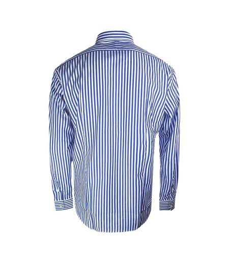 Chemise Manches Longues Motif/style Rayé Homme Bleu Aquascutum