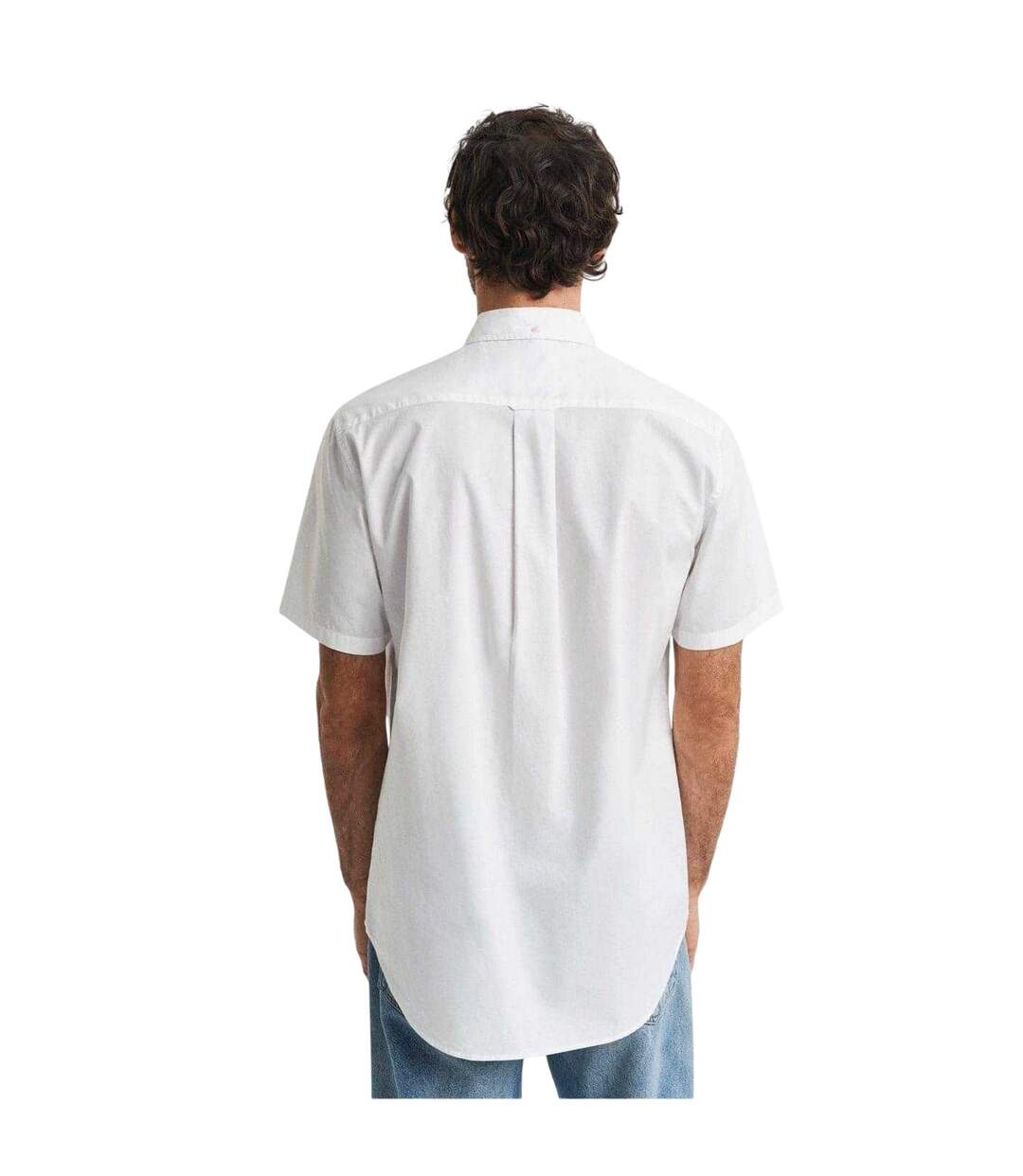 Mens Poplin Classic Short-sleeved Shirt White Gant-3