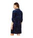Robe Tunique Manches Roulées Femme Bleu Marine Yumi-3