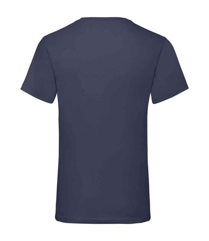 Mens value v neck t-shirt deep navy Fruit of the Loom