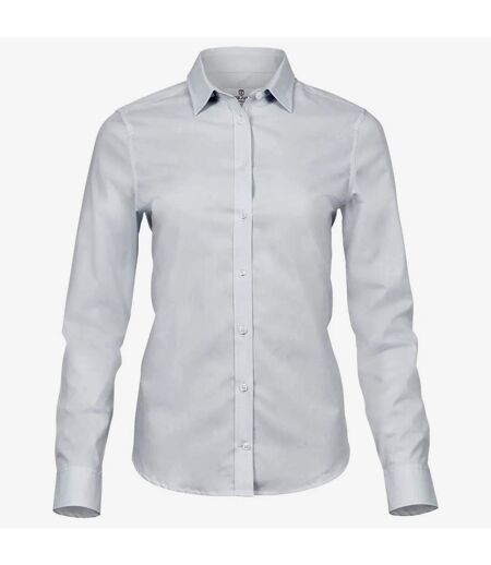 Tee Jays Womens/Ladies Stretch Luxury Long Sleeve Poplin Shirt (White) - UTPC3548
