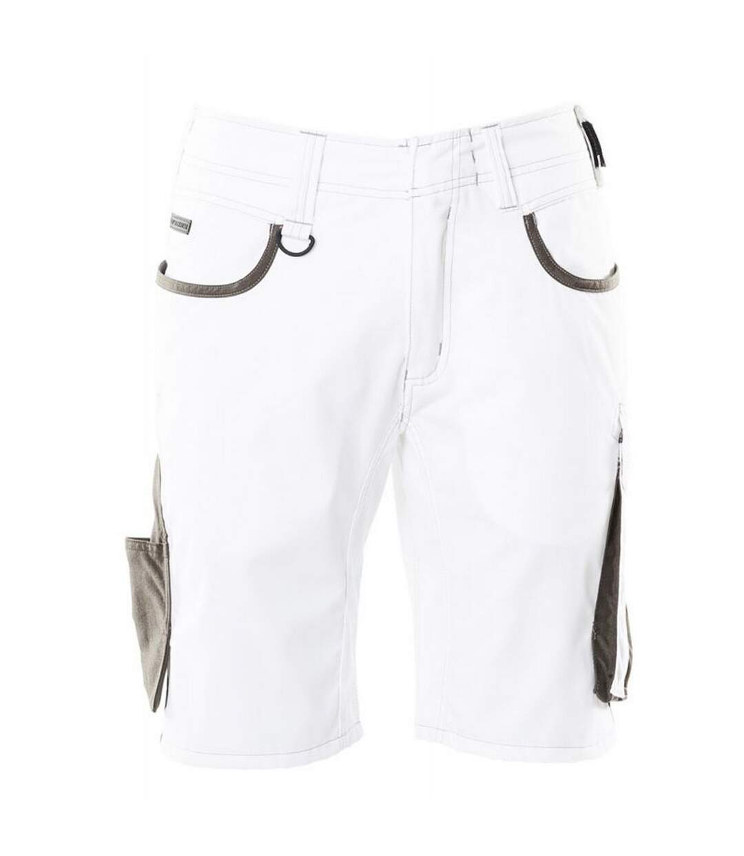 Mens Unique Work Shorts White Dark Anthracite Mascot-1