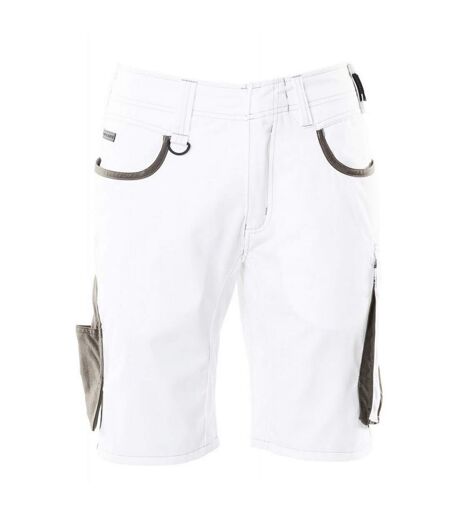 Mens Unique Work Shorts White Dark Anthracite Mascot