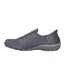Womens/ladies Breathe Easy Roll With Me Trainers Charcoal Skechers-2