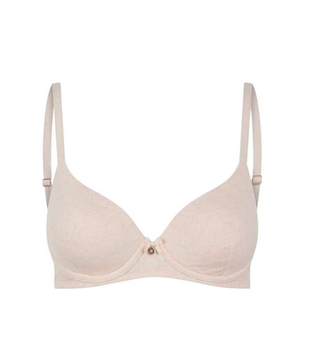 Womens/ladies All Over Logo T-shirt Bra Peach Blush Ted Baker