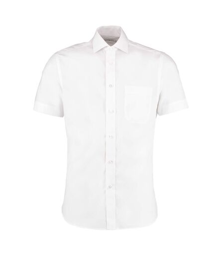 Chemise à manches courtes sans repassage homme blanc Kustom Kit