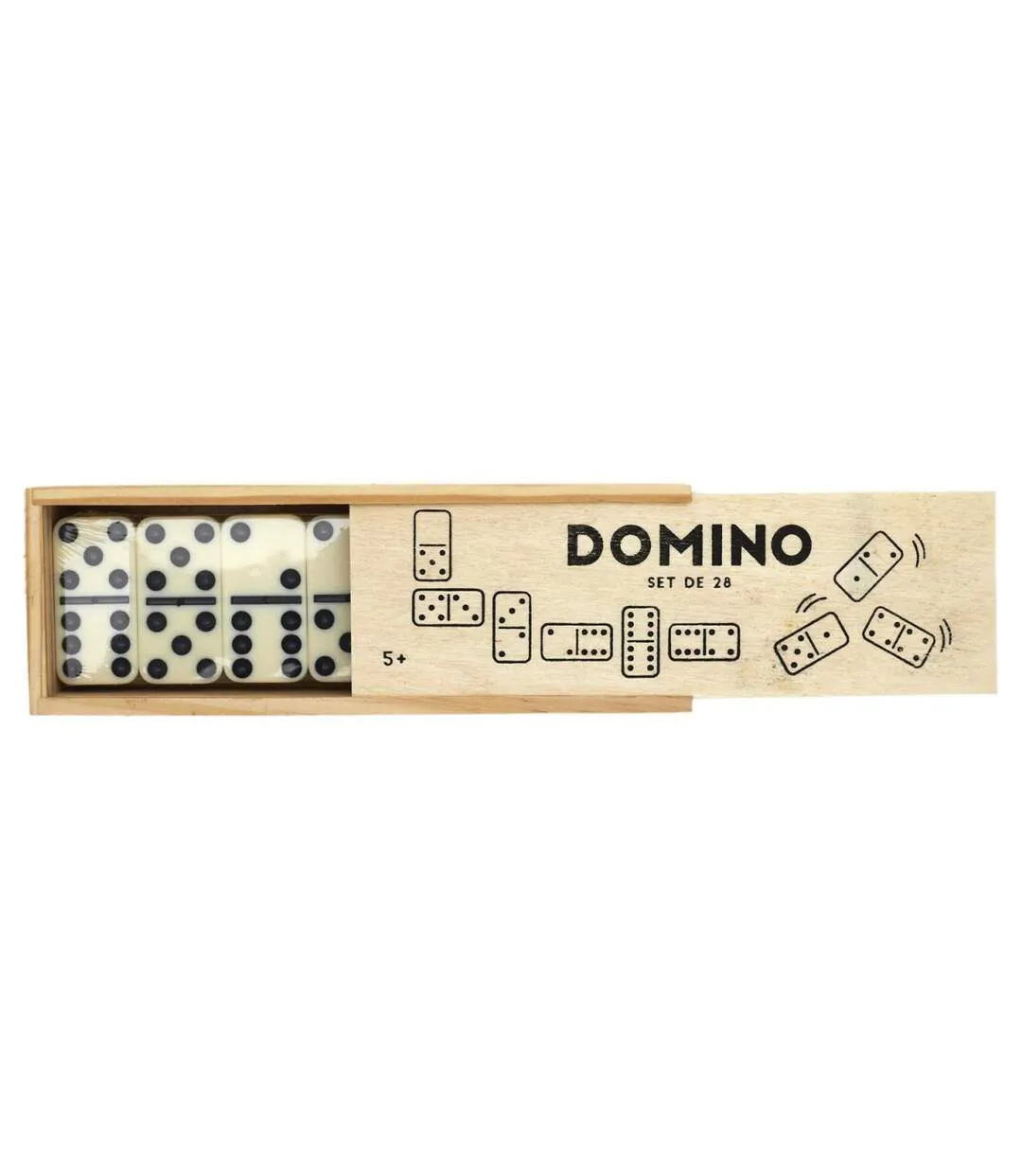 Jeu de Société Domino 5cm Ivoire & Noir-1