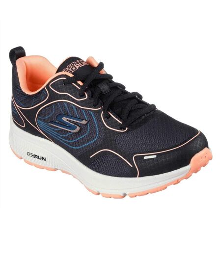 Womens/ladies Everyday Neutral Road Shoes Black Coral Skechers
