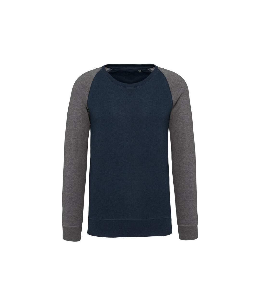 Sweat homme bleu marine / gris chiné Kariban