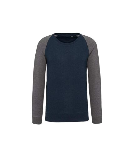 Kariban Mens Two-Tone Sweatshirt (French Navy Heather/Gray Heather) - UTRW7463