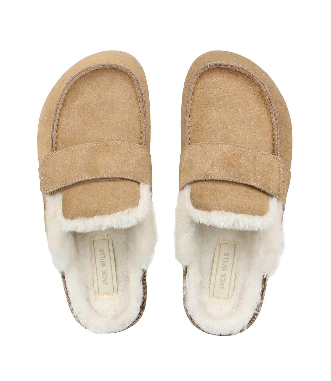 Womens/ladies Suede Mule Slippers Sand Jack Wills-3