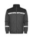 Mens Progression Hi-vis Full Zip Sweatshirt Grey Black Projob-1