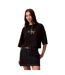 Womens/ladies Oversized Crop T-shirt Black Calvin Klein-2