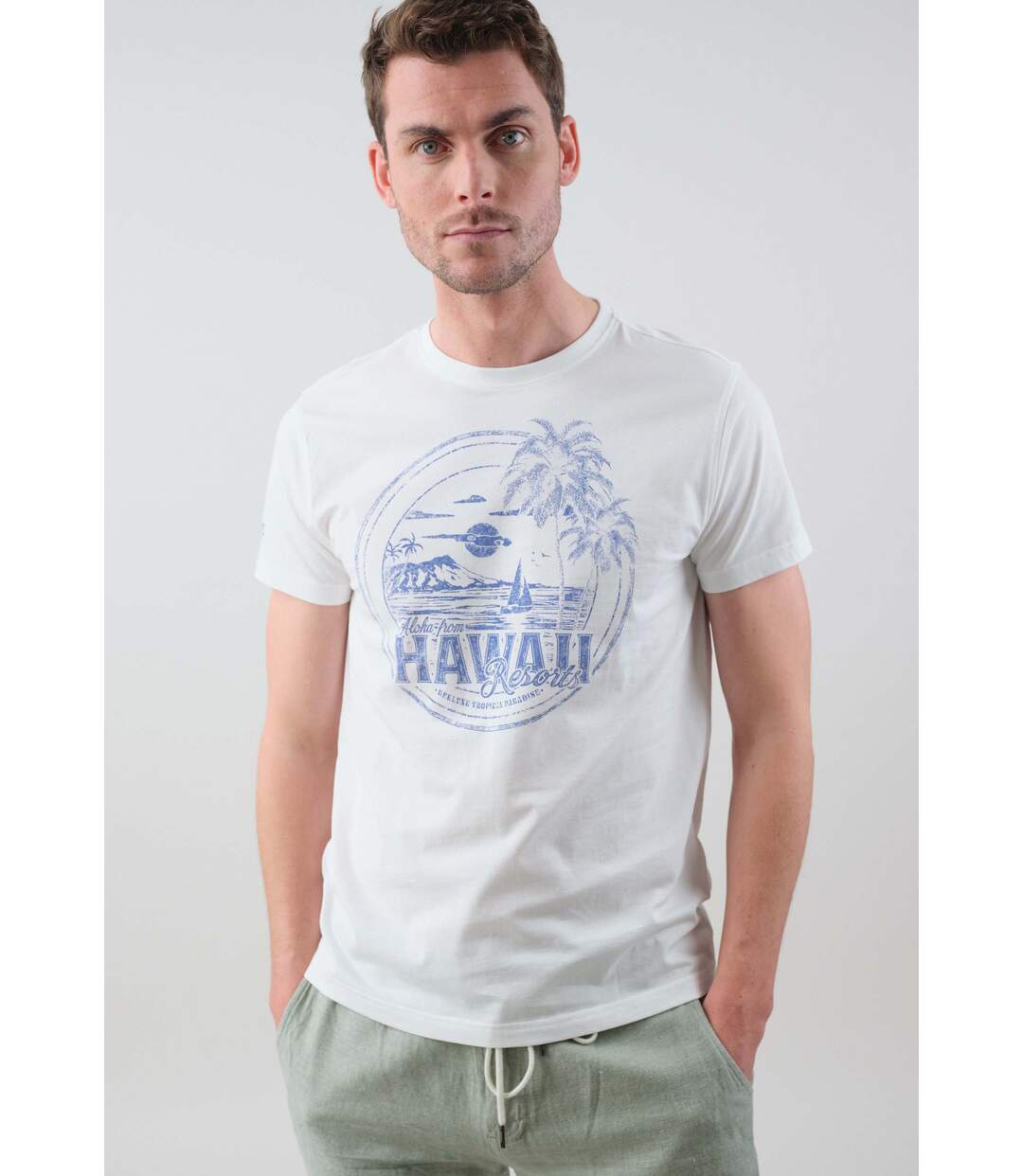 T-shirt tropical pour homme homme en coton MAHALO-1