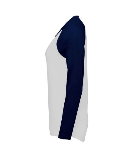 SOLS - Tee-Shirt Milky - Femme (Blanc / bleu marine) - UTPC3514