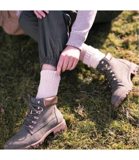 2 Pack Women's Wool Blend Cable Knit Boot Socks, Outdoor Socks