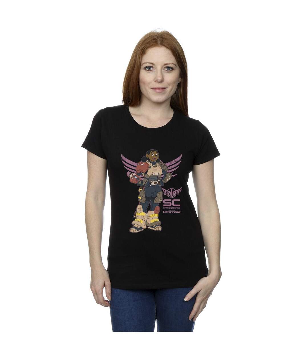 Disney T-Shirt coton Lightyear Izzy Star Command Femme/Ladies (Noir) - UTBI29183-2