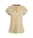 Womens/ladies alia printed jersey top deep amber Weird Fish-1