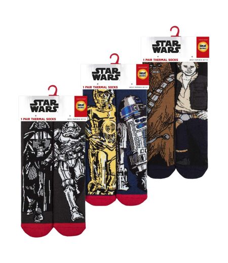 Lot de 3 paires de chaussettes thermiques fantaisie Star Wars pour homme